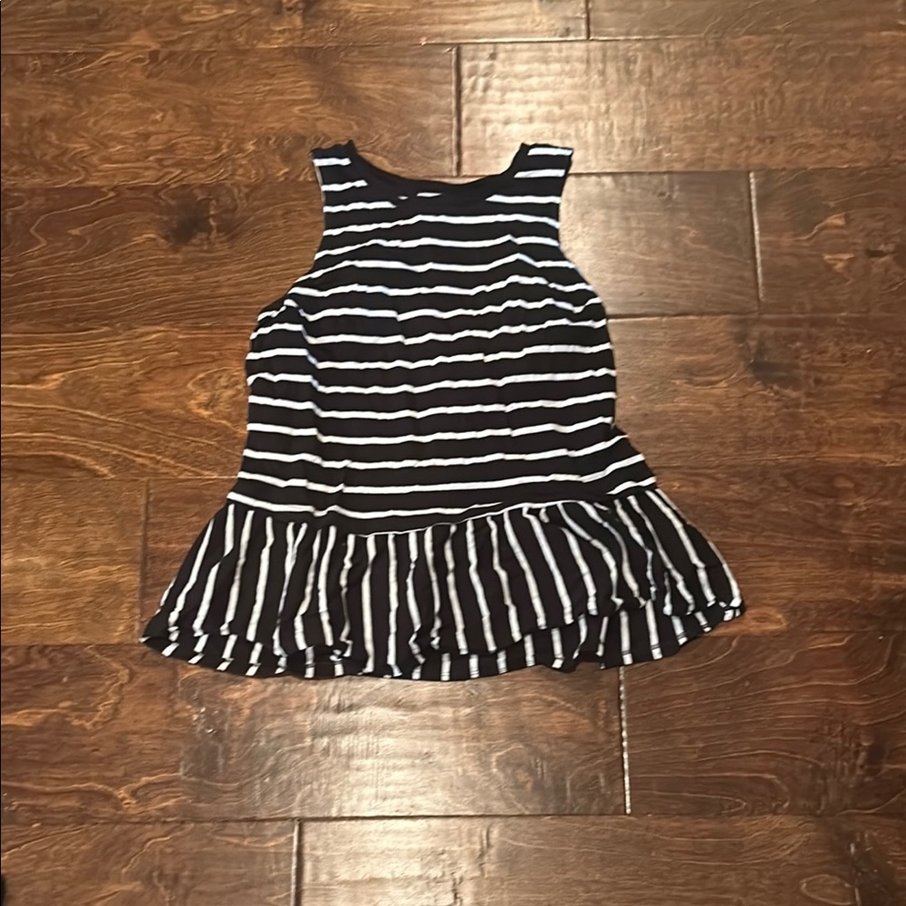 Striped Black and White Kids Top